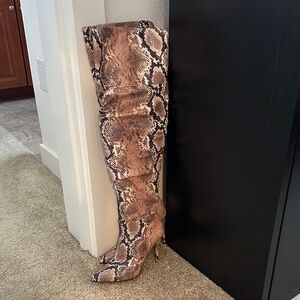 Jessica Simpson Snake Print Heeled Boots